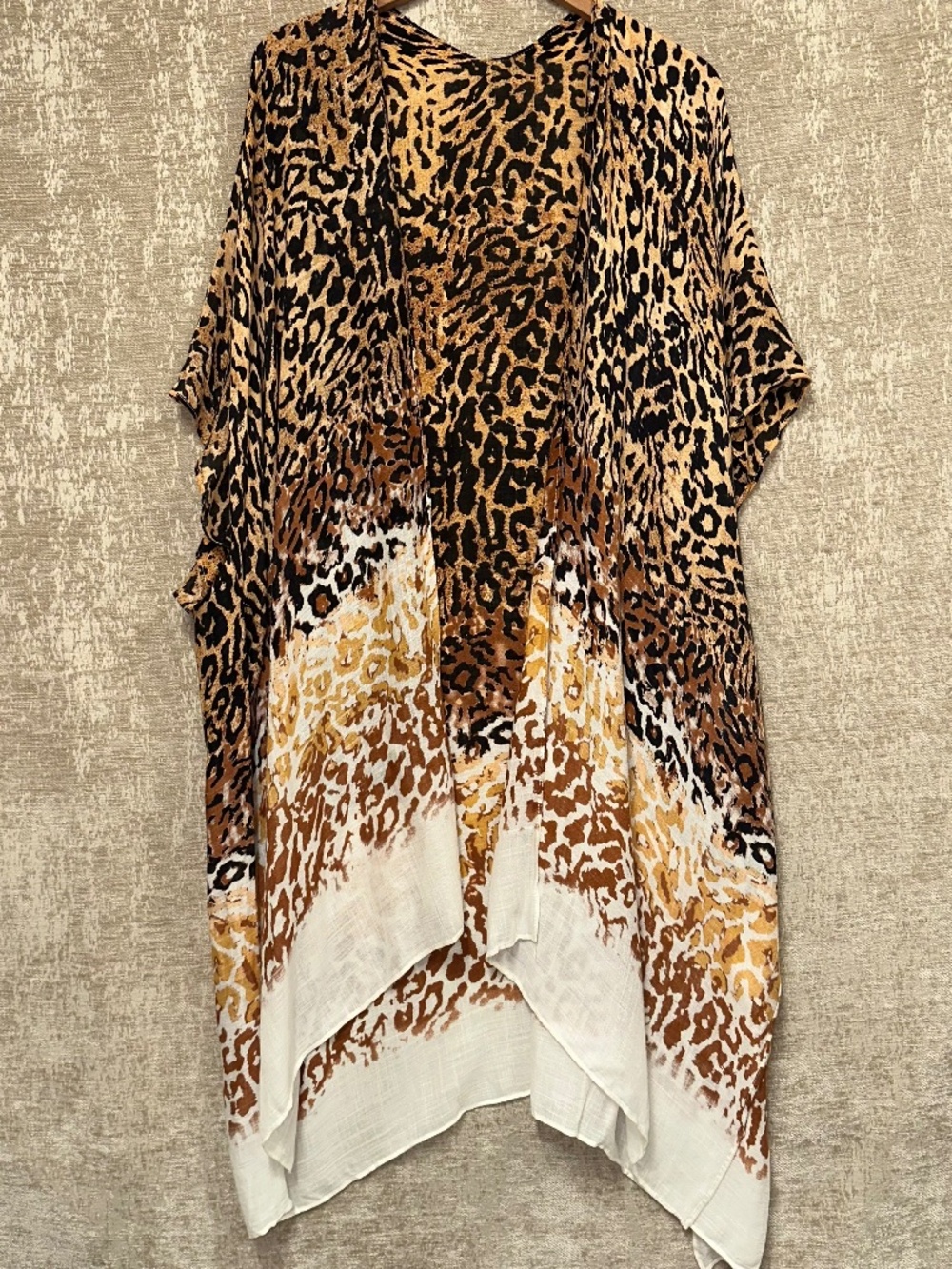 Ruggine leopard ombré kimono OS